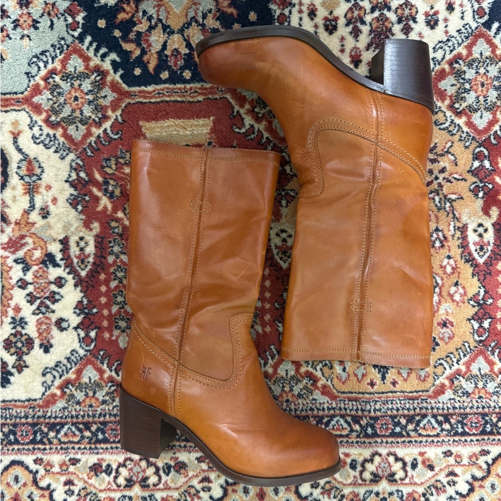 Vintage Frye Rust Brown Kendall Campus Boots
